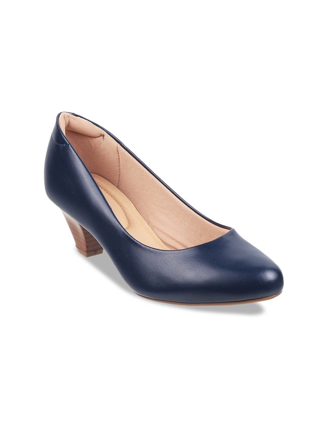 

J.FONTINI Round Toe Block Pumps, Blue