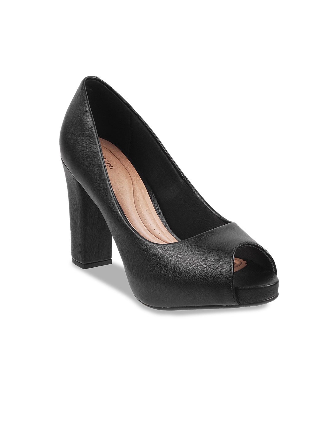 

J.FONTINI Peep Toes Block Heels, Black