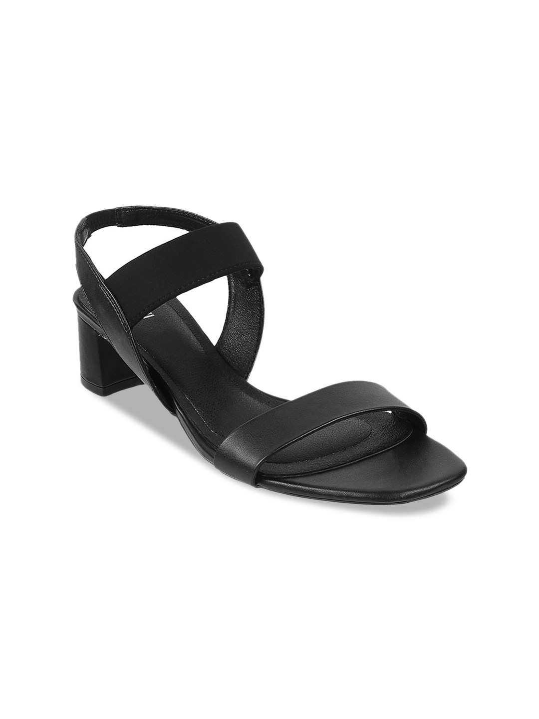 

Mochi Open Toe Block Heel, Black
