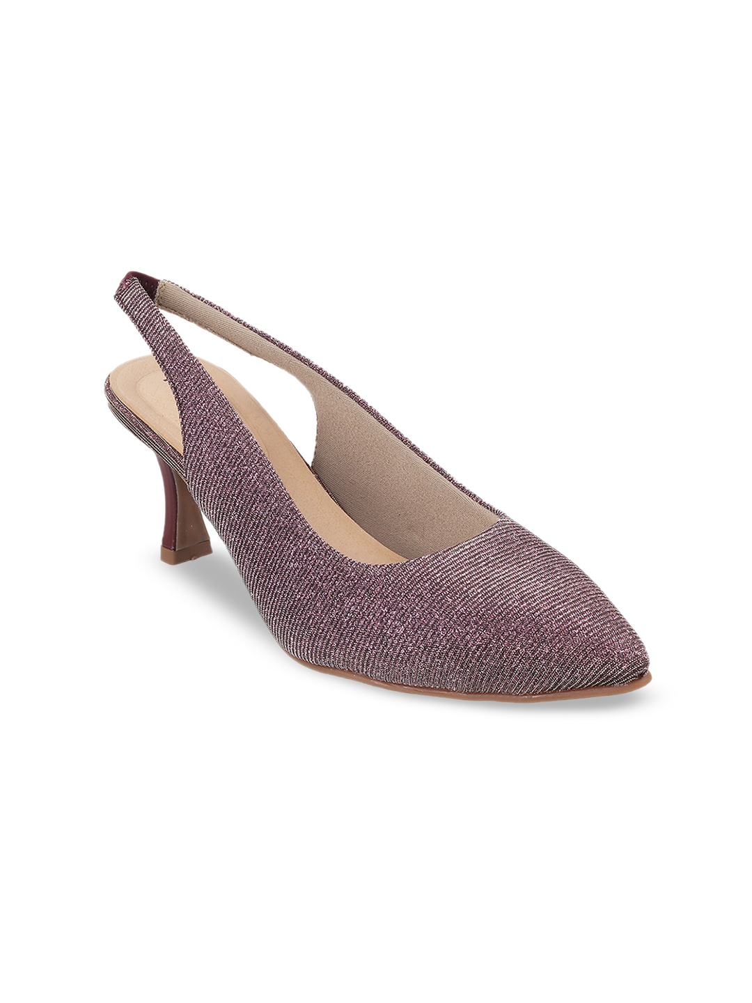 

Mochi Embellished Kitten Pumps, Purple