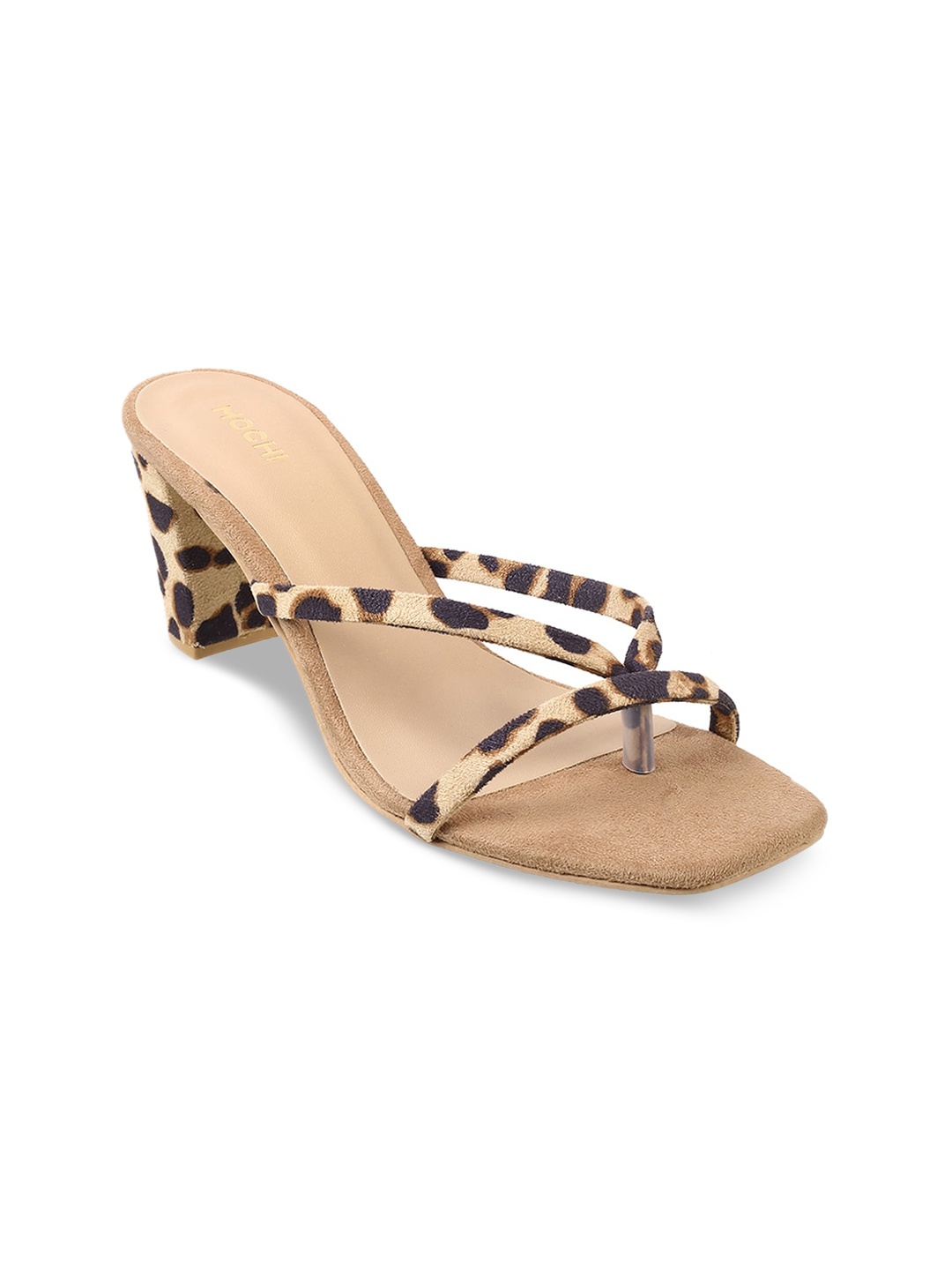 

Mochi Beige Textured Block Sandals