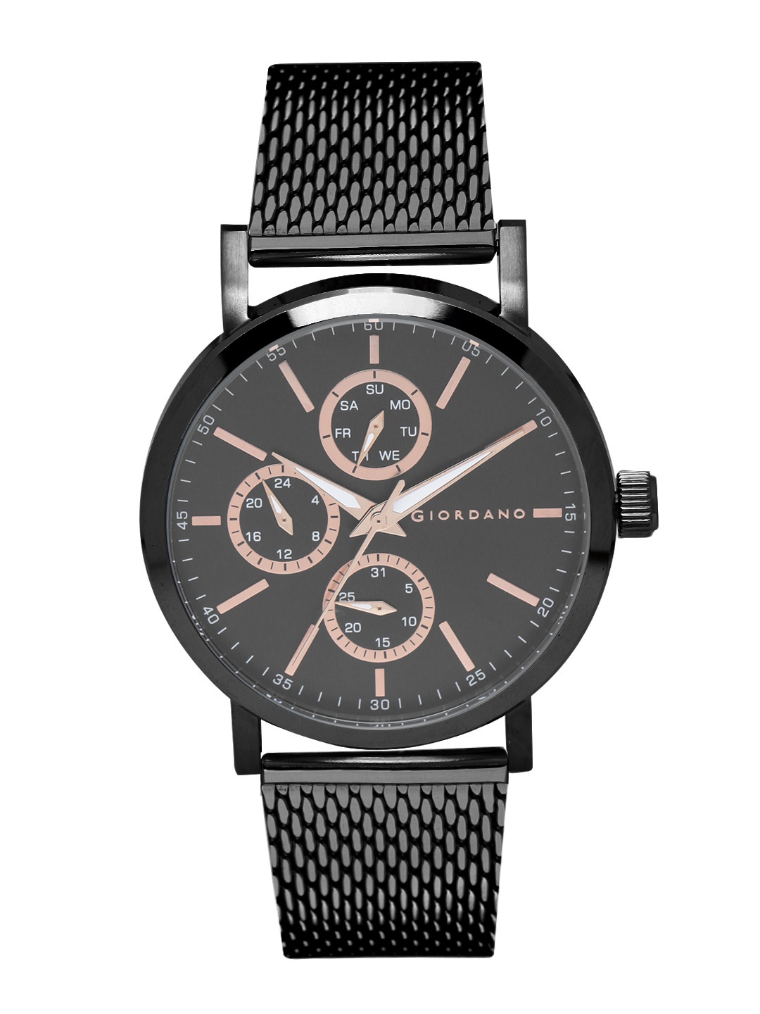 

GIORDANO Men Black Analogue Watch 1849-44