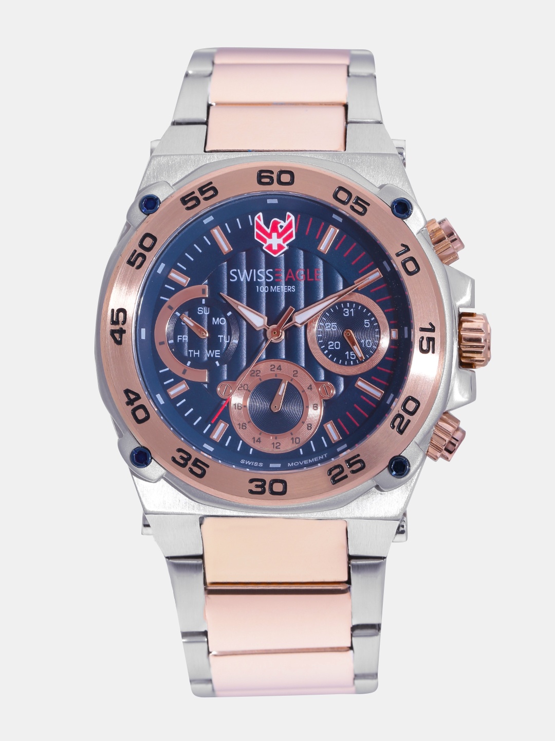 

Swiss Eagle Men Blue Analogue Watch 9113-22