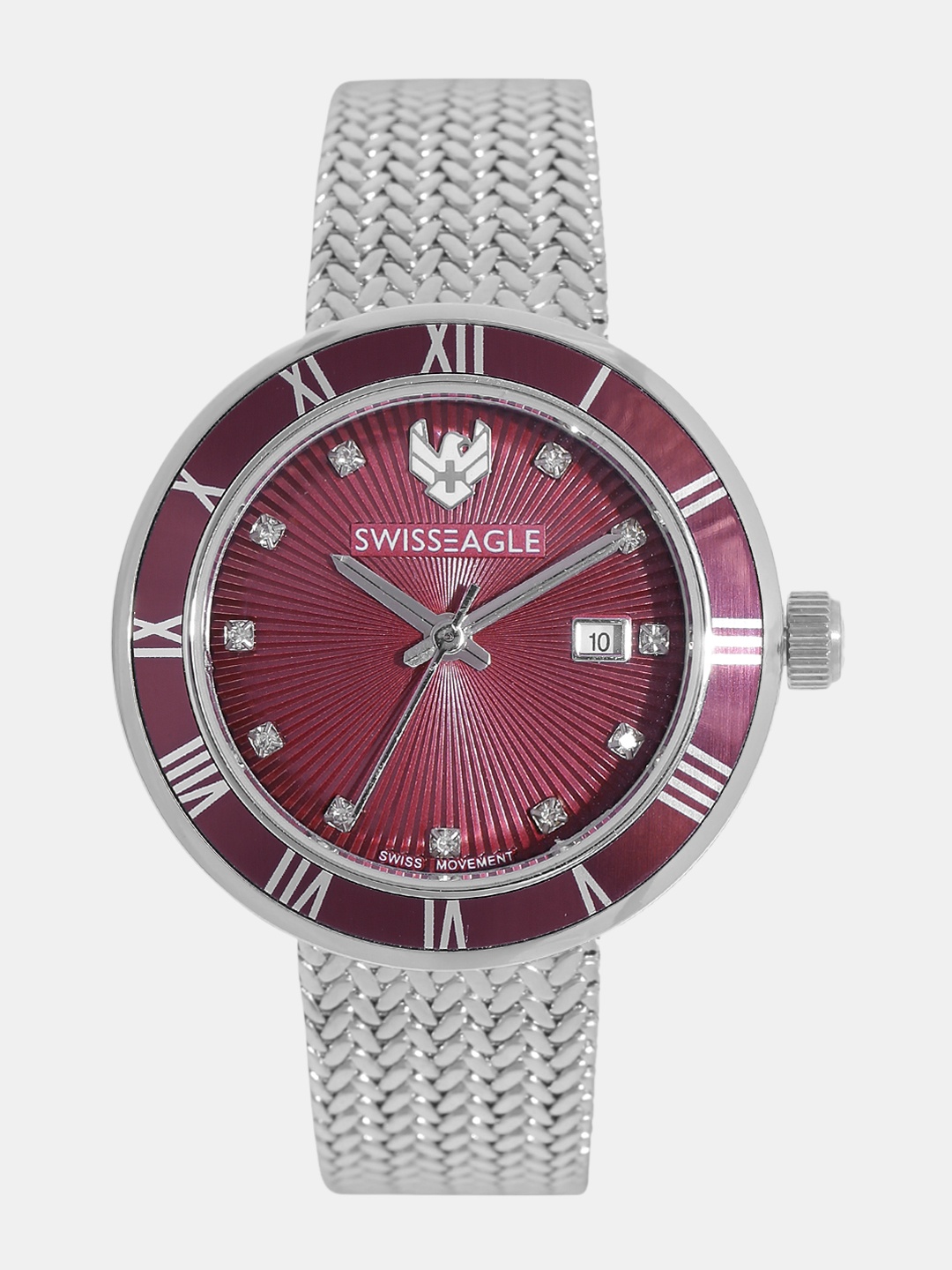 

Swiss Eagle Women Maroon Analogue Watch SE-9117-11