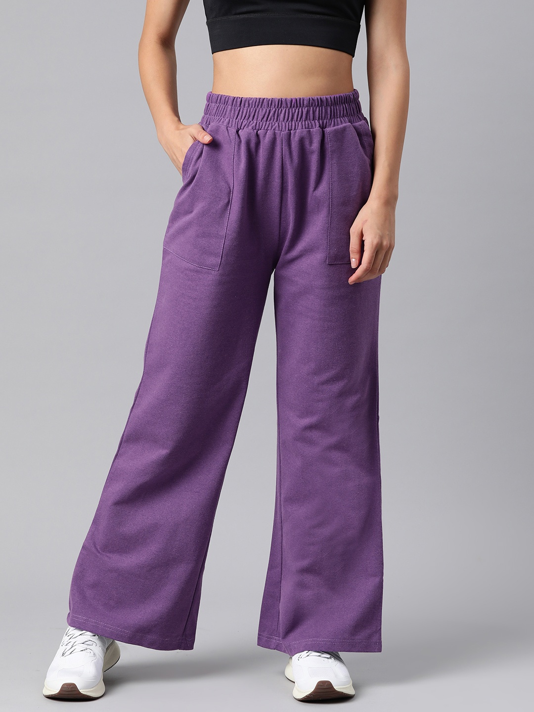 

Laabha Terry Outdoor Sports Track Pants, Purple