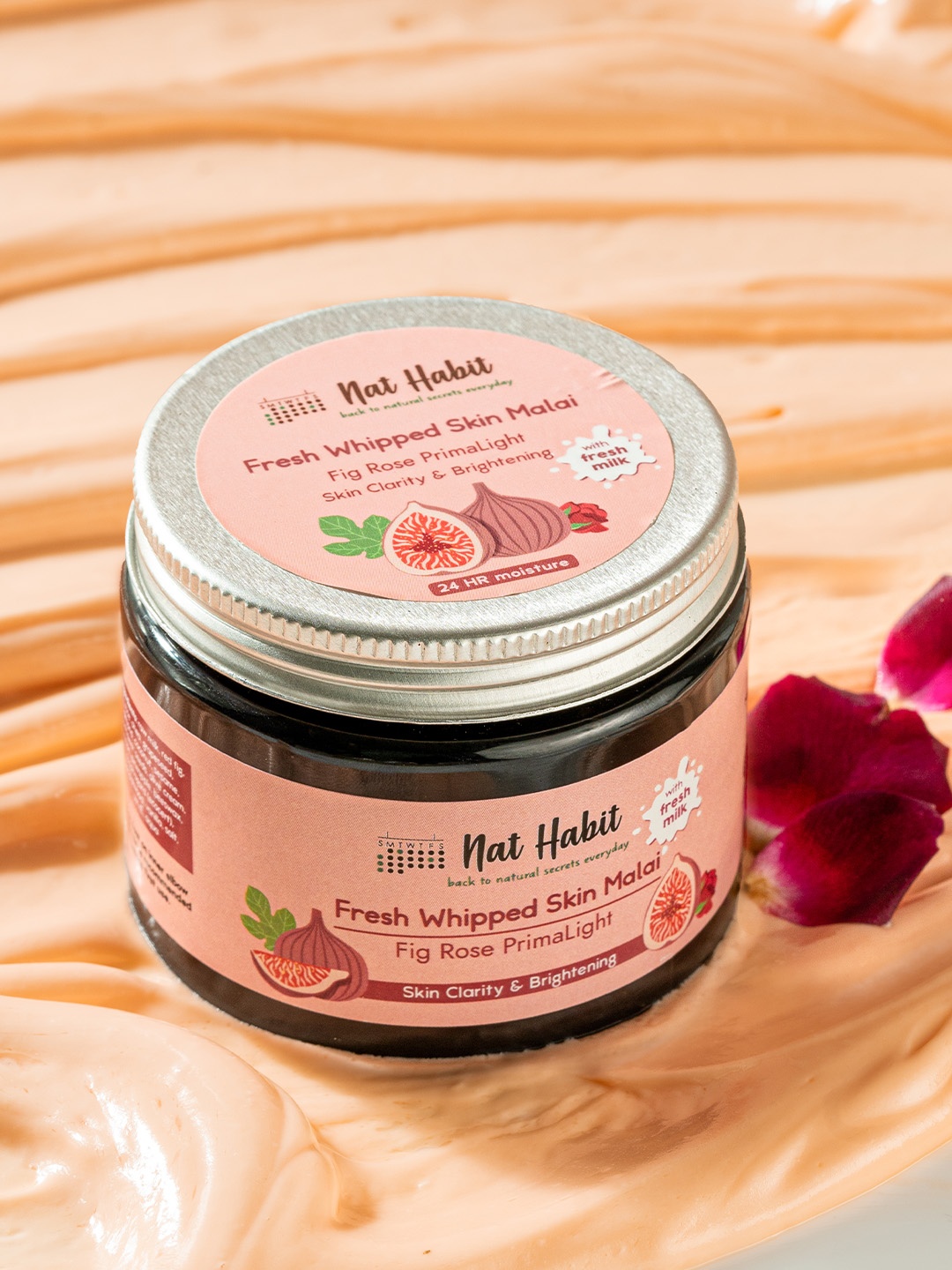 

Nat Habit Fig Rose Primalight Skin Cold Cream for Skin Brightening & 24 HR Moisture- 200ml, Pink