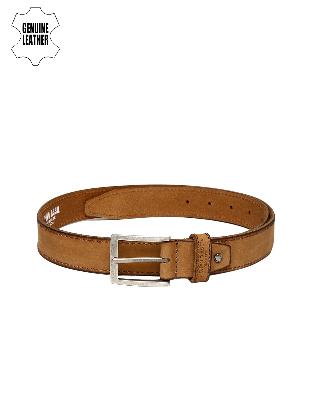 

U.S. Polo Assn. Men Tan Leather Solid Belt