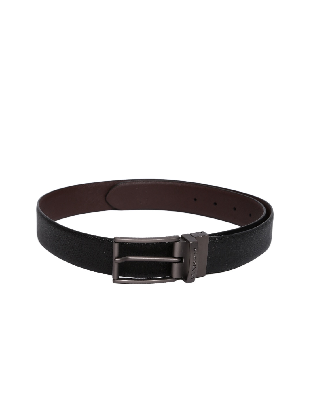 

U.S. Polo Assn. Men Brown & Black Solid Leather Reversible Belt