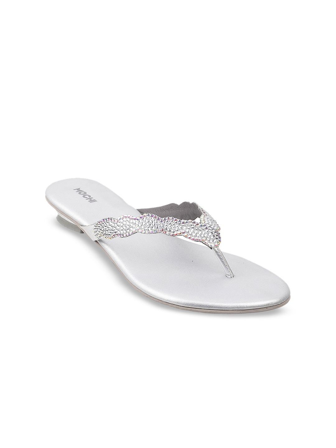 

Mochi Embellished Block Heels, Silver