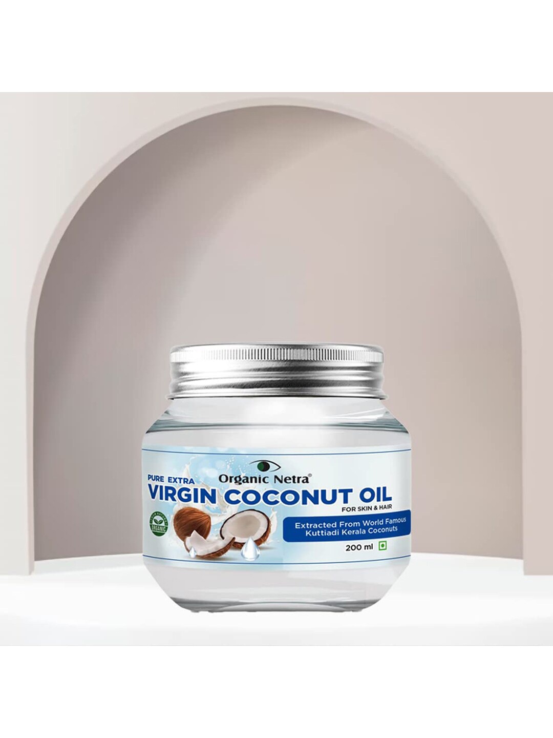 

Organic Netra Cold Processed Virgin Coconut Oil - 200 ml, Blue