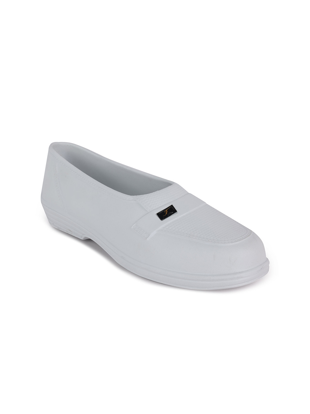 

Action EVA Flotter Textured Round Toe Ballerinas, White