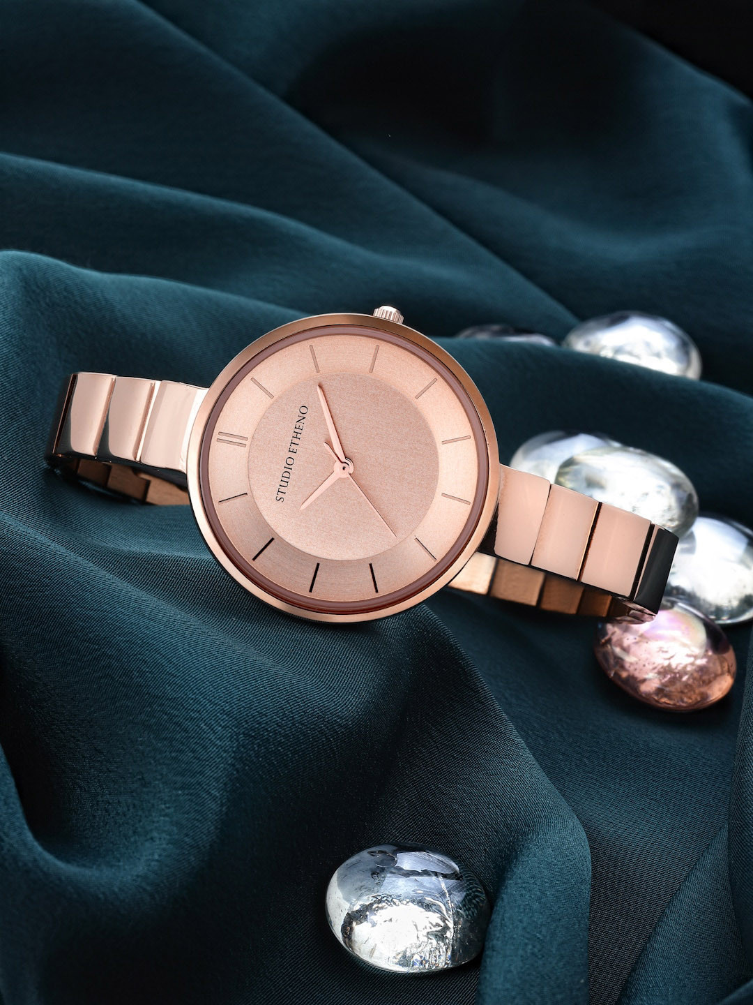 

STUDIO ETHENO Women Dial & Stainless Steel Bracelet Style Straps Analogue Watch TB-30-ROG-ROG_N, Rose gold