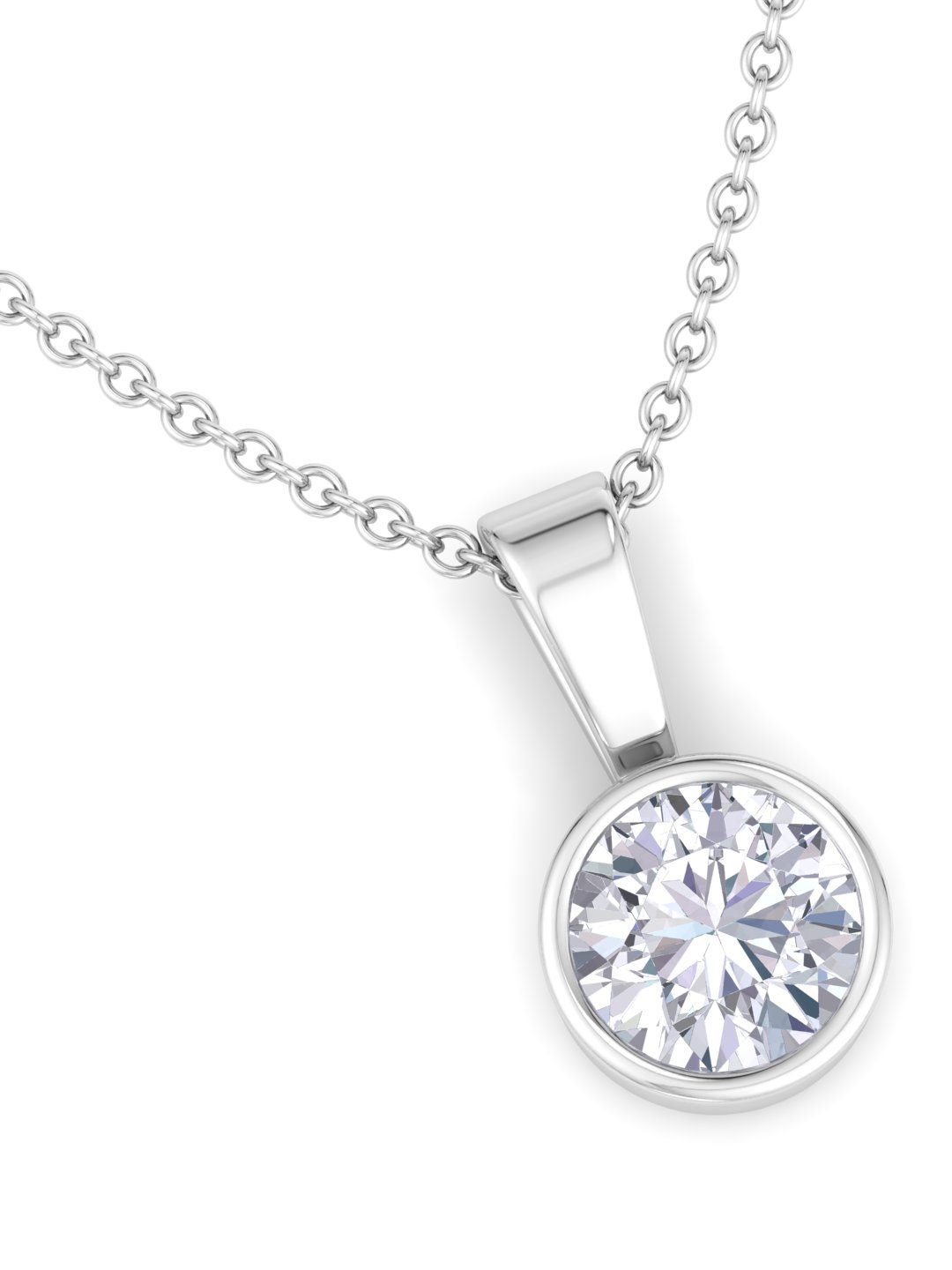 

Inddus Jewels 925 Sterling Silver Circular Shaped Pendant with Chain