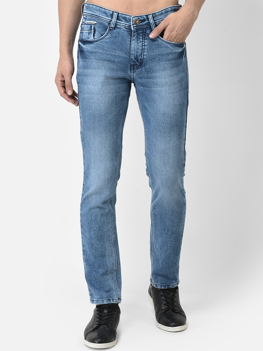 

COBB Men Slim Fit Heavy Fade Cotton Jeans, Blue