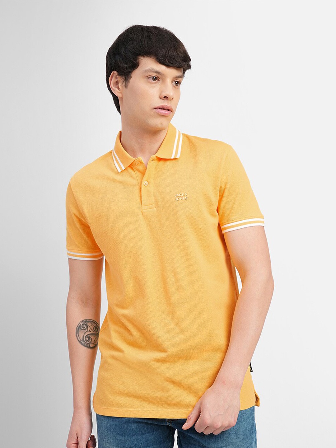 

Jack & Jones Polo Collar Cotton T-shirt, Yellow