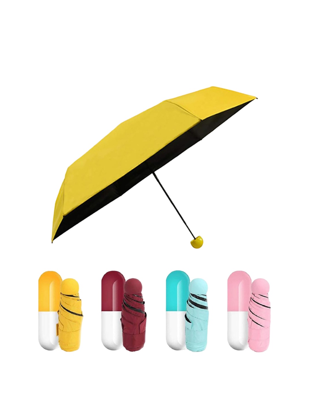 

ZURU BUNCH 3Fold Capsule Umbrella With Cover, Yellow