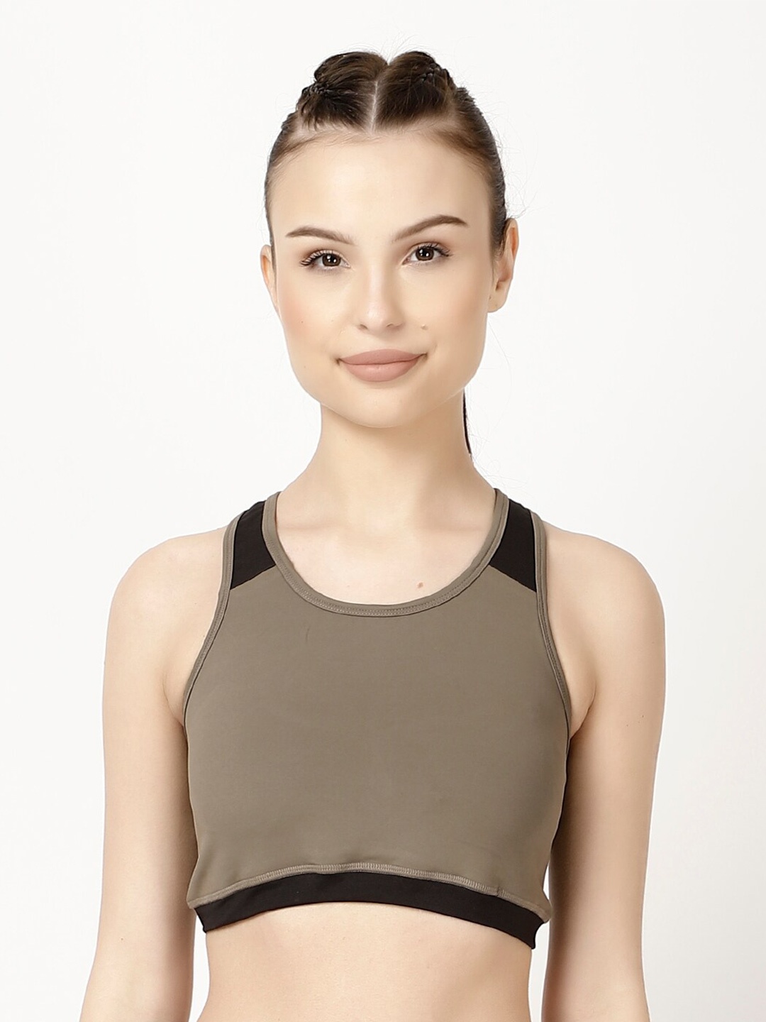 

STUDIOACTIV Non Padded Full Coverage Super Support Bra, Olive