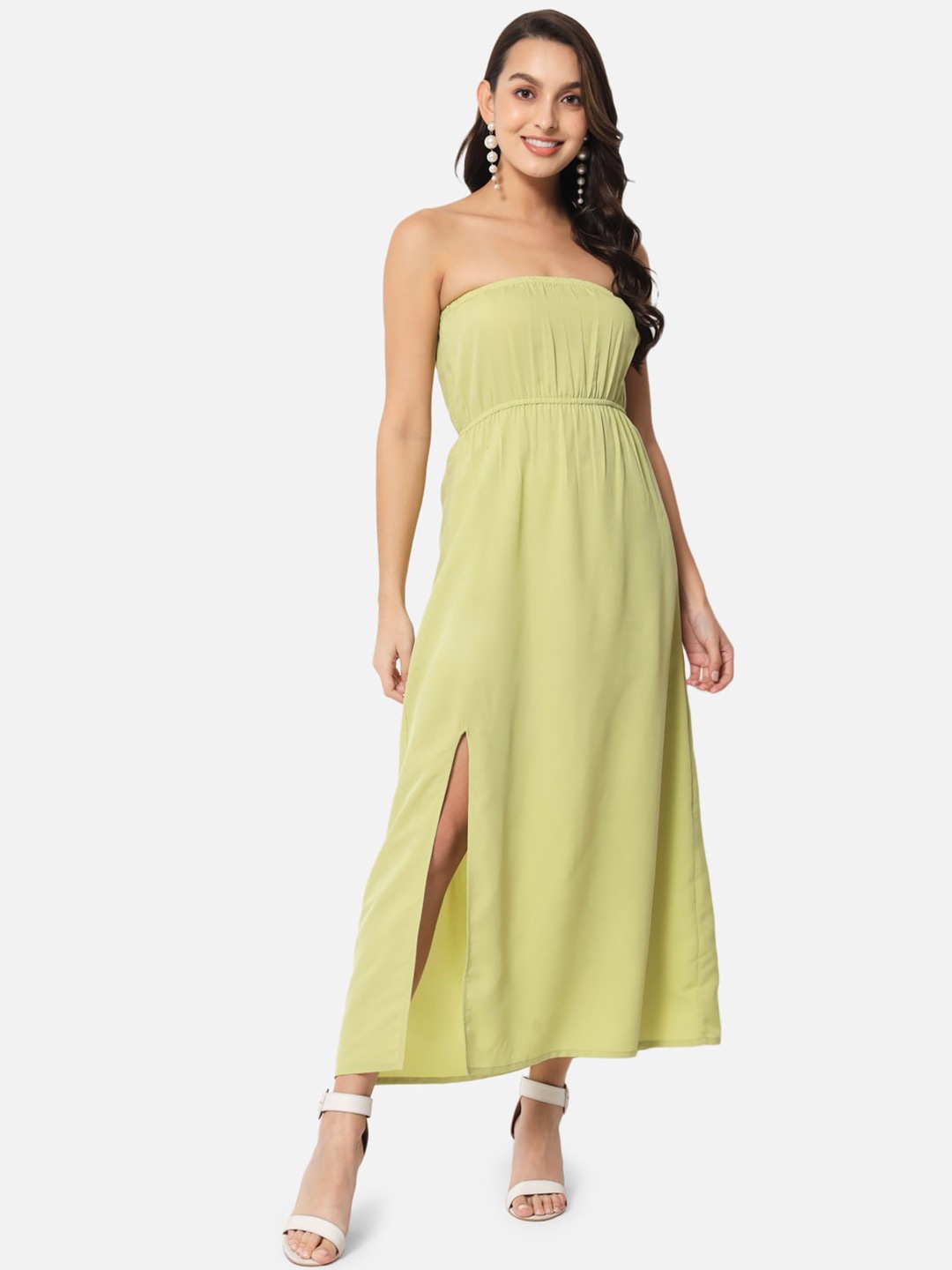 

ALL WAYS YOU Strapless Fit & Flare Maxi Dress, Lime green