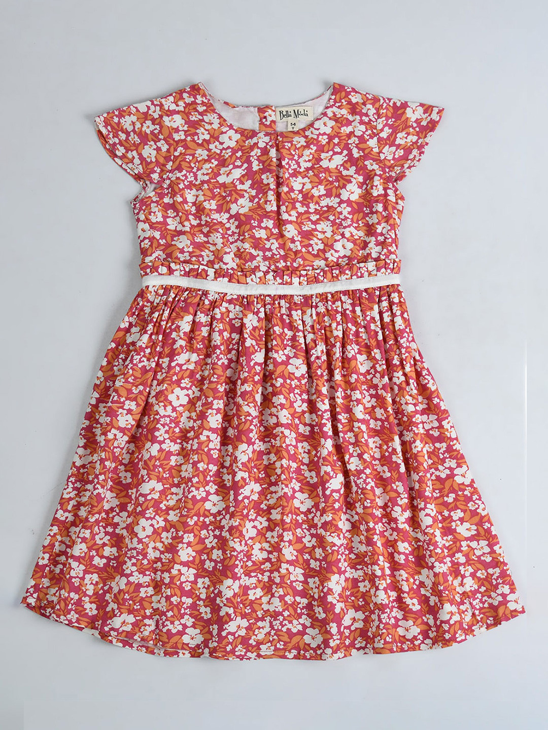 

Bella Moda Girls Floral Print Fit & Flare Dress, Pink