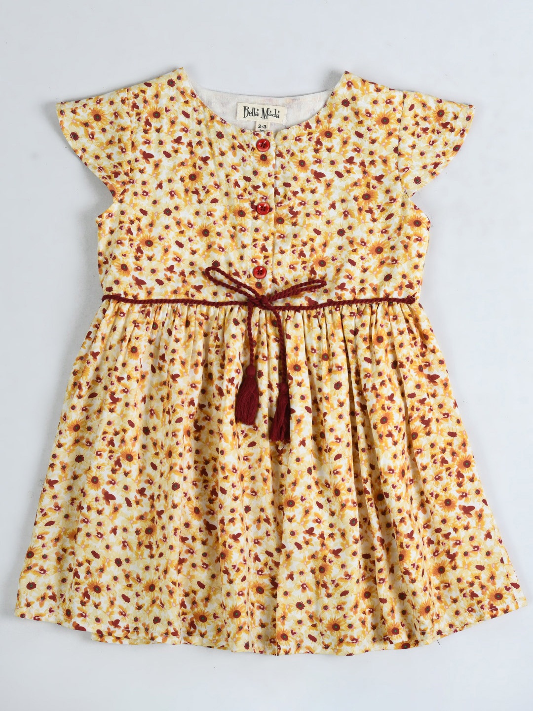 

Bella Moda Girls Floral Print Fit & Flare Dress, Yellow