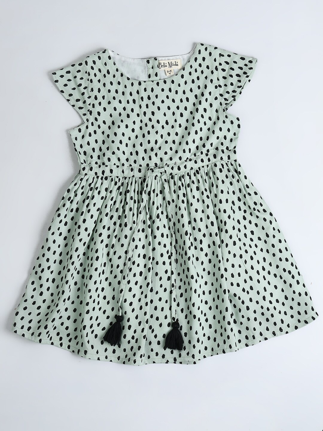 

Bella Moda Girls Polka Dot Print Fit & Flare Dress, White