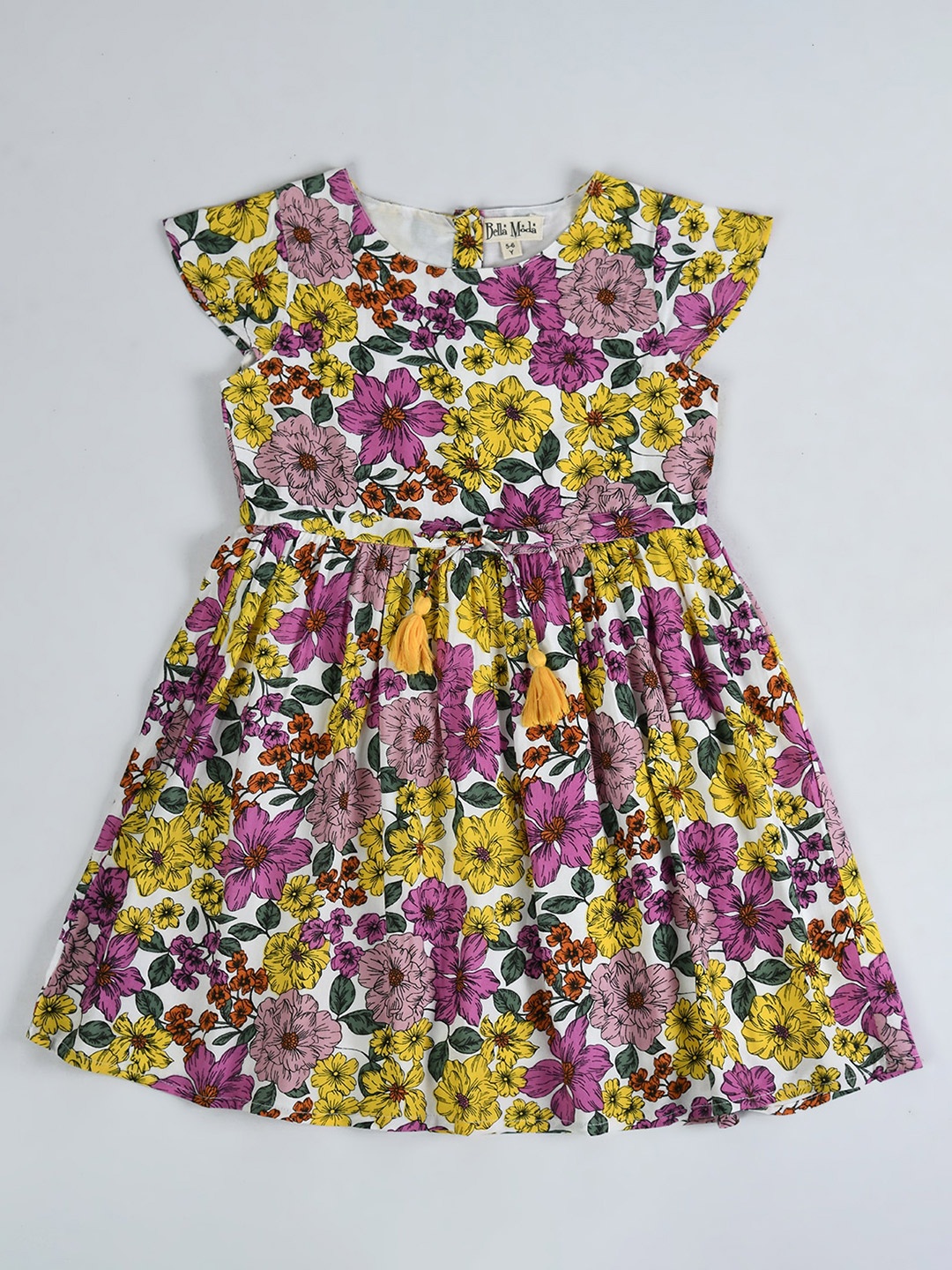 

Bella Moda Girls Floral Print Fit & Flare Dress, Yellow
