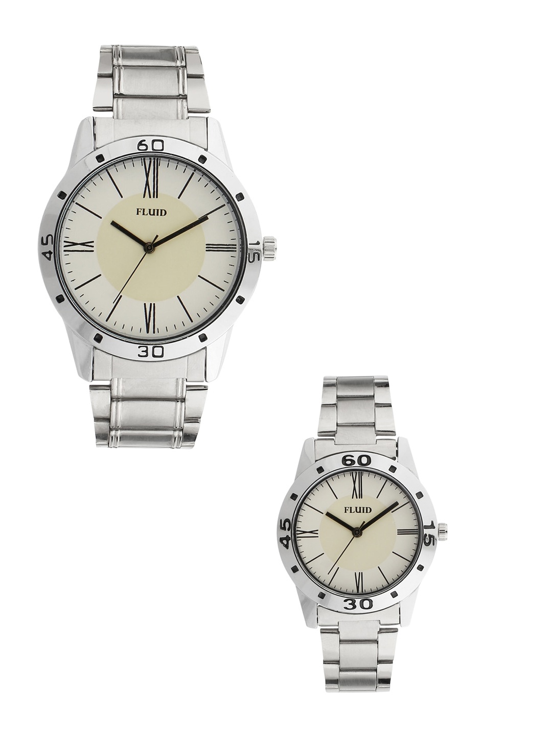 

FLUID Bracelet Style Straps Analogue His & Her Watches FL-763Pair-WH01, White