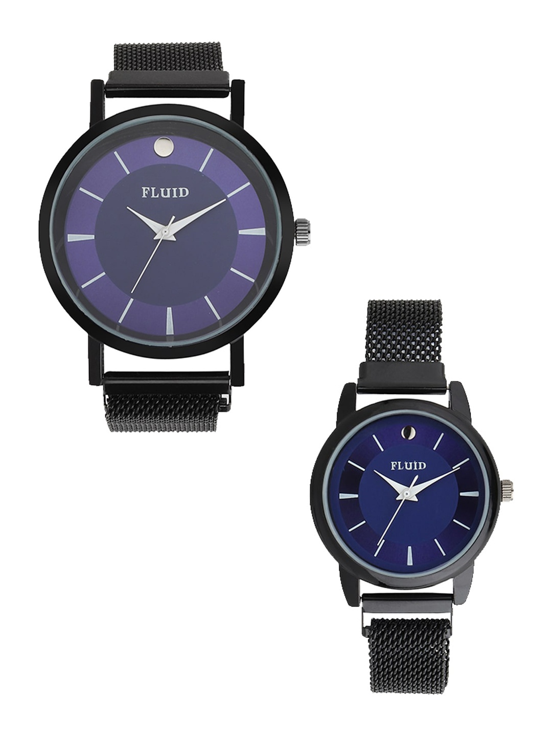 

FLUID Bracelet Style Straps Analogue His & Her Watches FL-819Pair-BL01, Blue