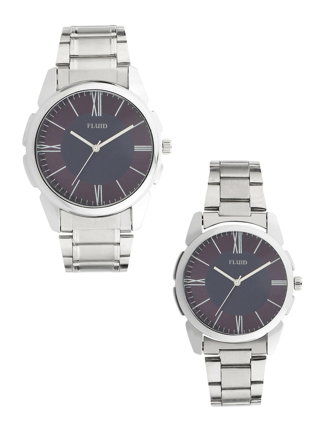 

FLUID Bracelet Style Straps Analogue Couple Watch FL-762Pair-BK01, Grey