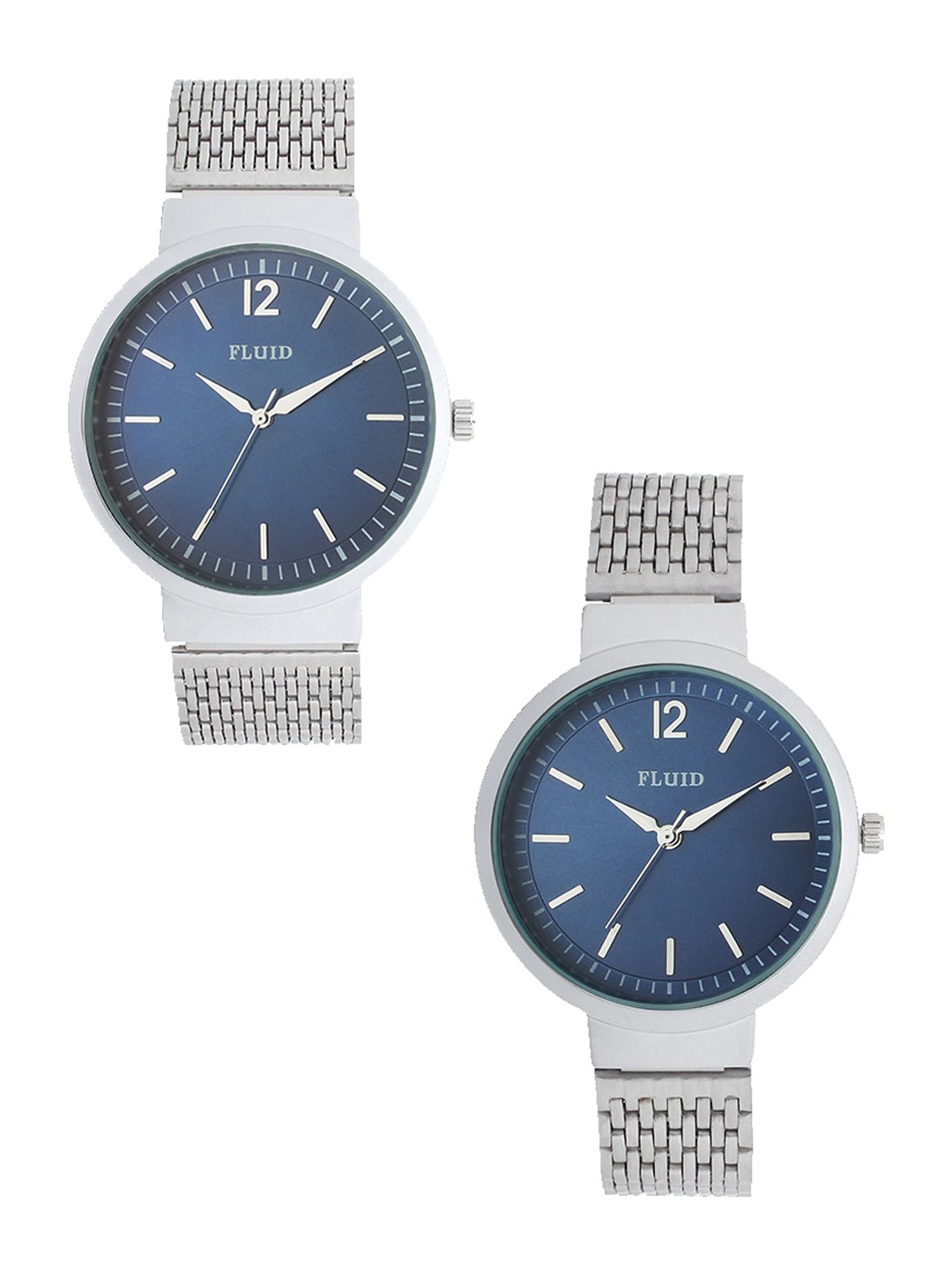 

FLUID Bracelet Style Straps Analogue Couple Watch FL-806Pair-BL01, Blue