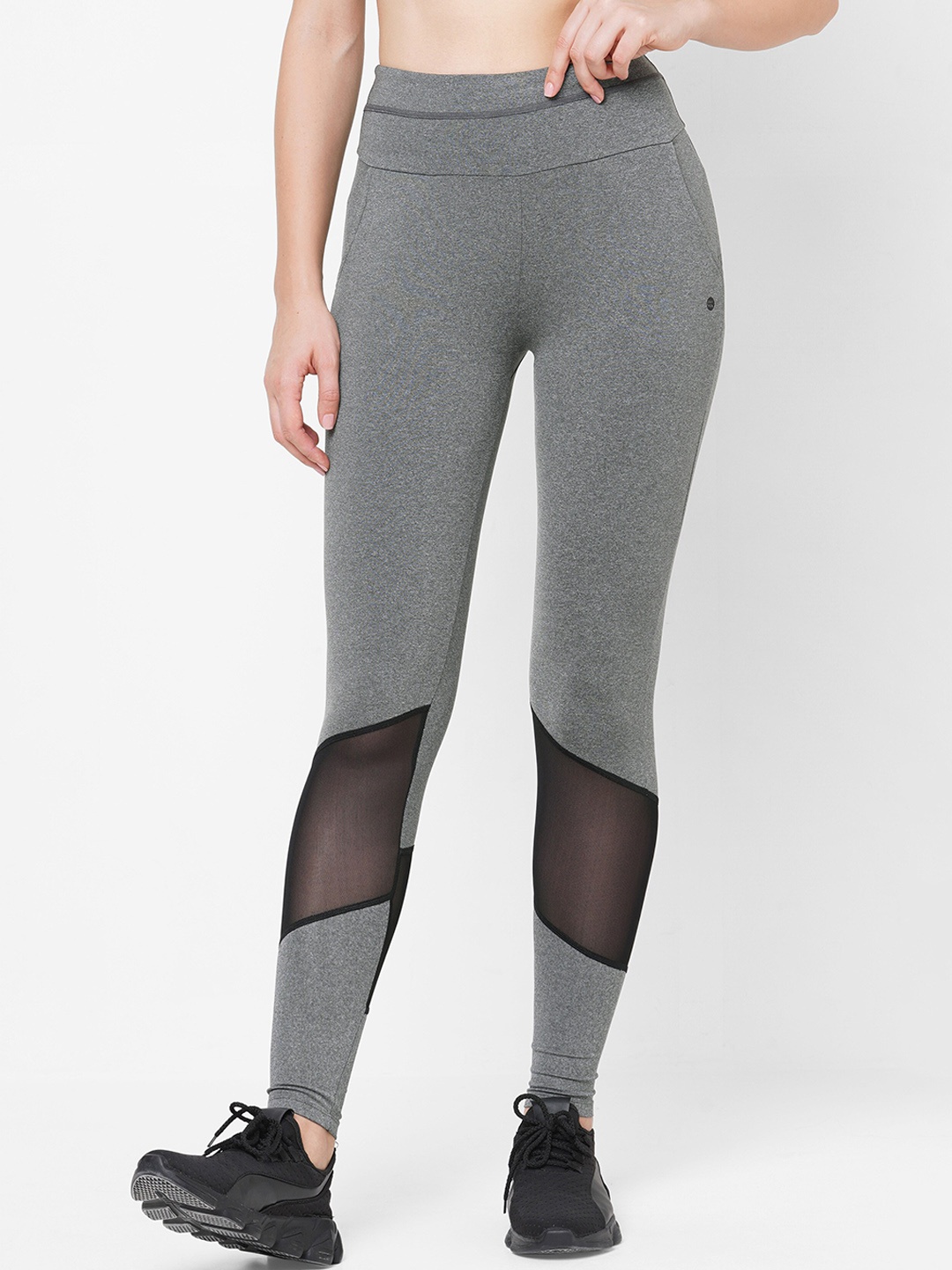 

LAASA SPORTS Women Dry-Fit High-Rise Tights, Grey