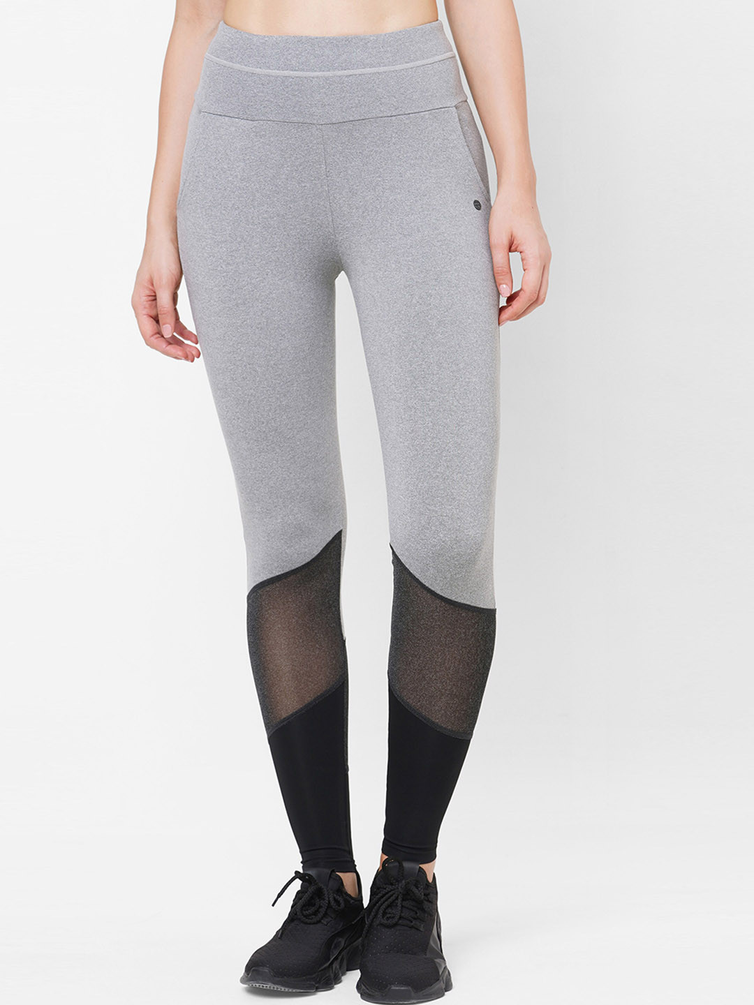 

LAASA SPORTS Women Dry-Fit High-Rise Tights, Grey