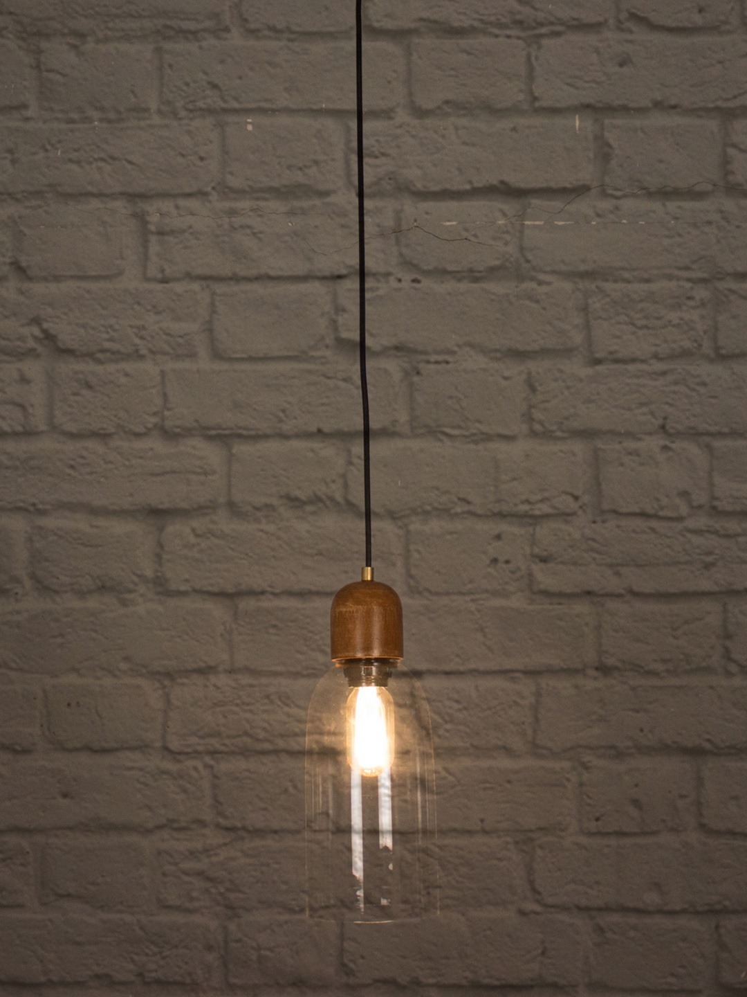 

Fos Lighting Brown & White Hanging Light