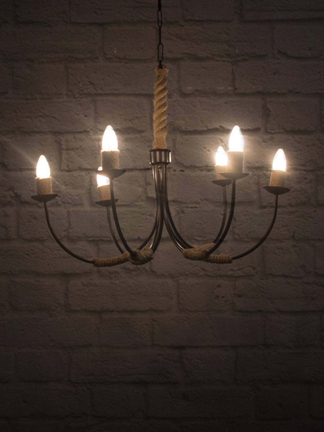 

Fos Lighting Black & Beige Rope Cluster Lights