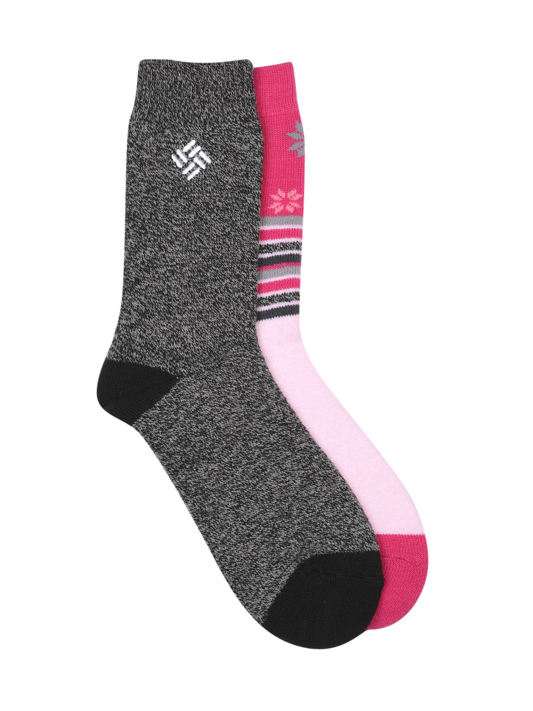 

Columbia Women Pair Of 2 Acrylic Medium Weight Snowfall Thermal Socks, Black