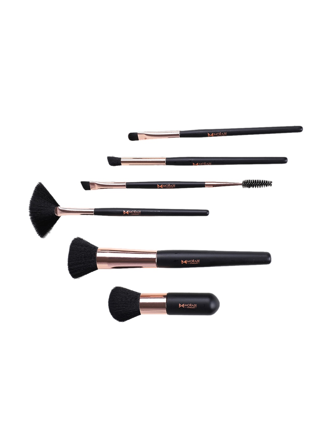 

Moraze Set Of 6 Eye & Face Makeup Brushes, Black
