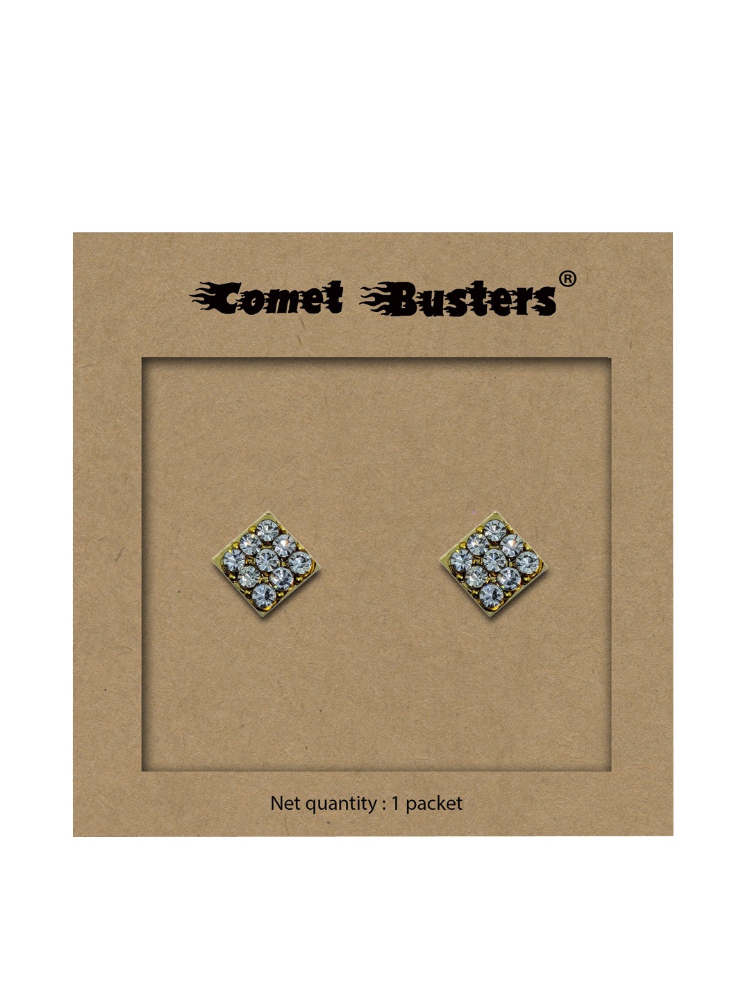 

Comet Busters Gold-Plated Contemporary Studs Earrings Ear Stickers