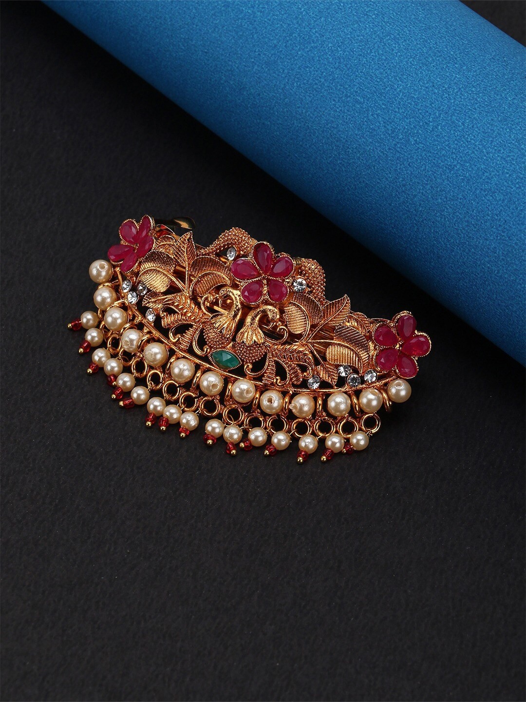 

Krelin Women Embellished French Barrette, Gold