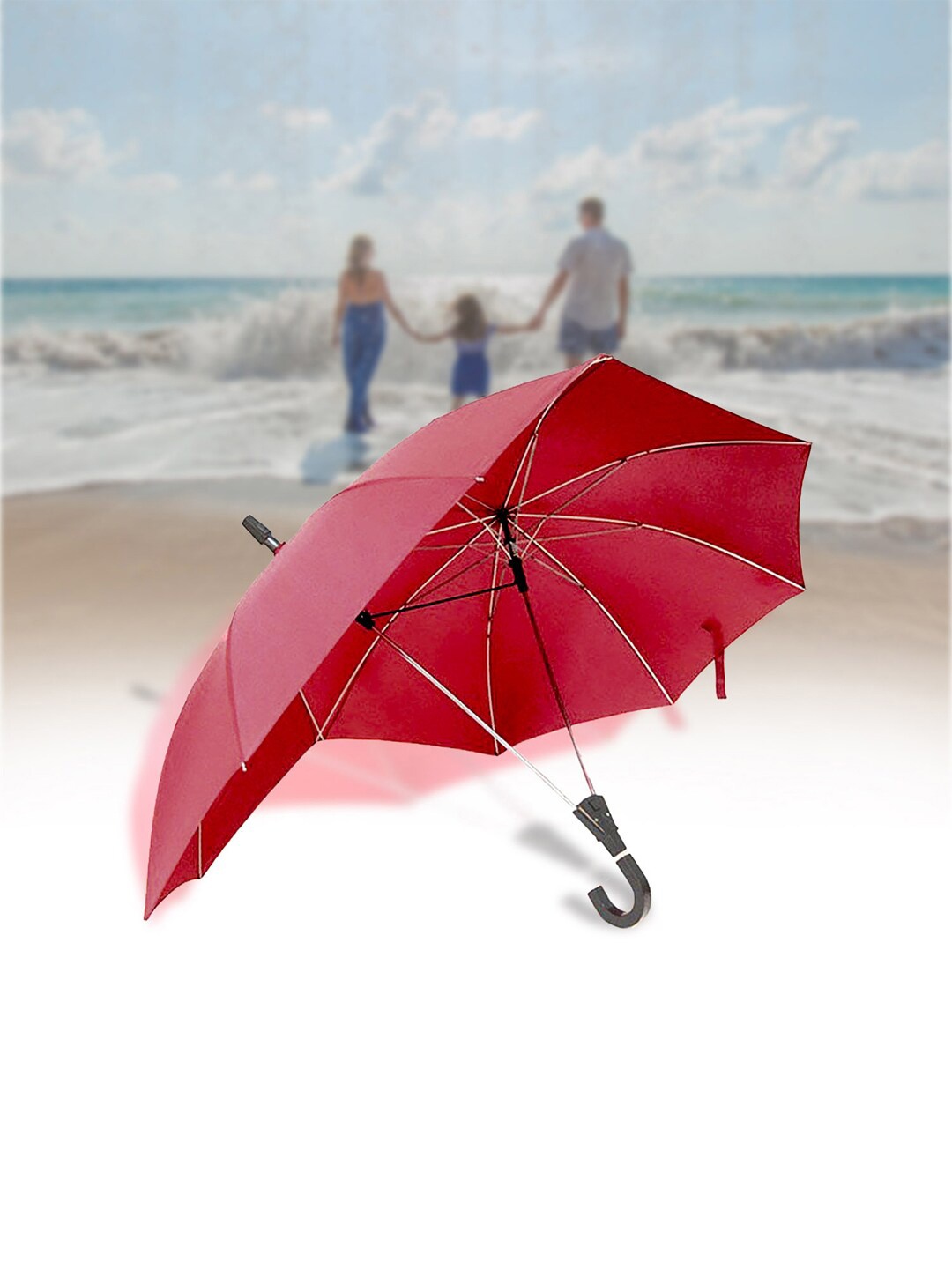 

ZURU BUNCH Waterproof 2-Fold Couple Umbrella, Maroon