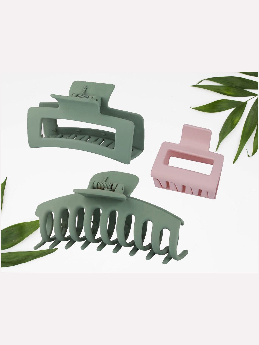 

Krelin Women Set of 3 Claw Clip, Pink