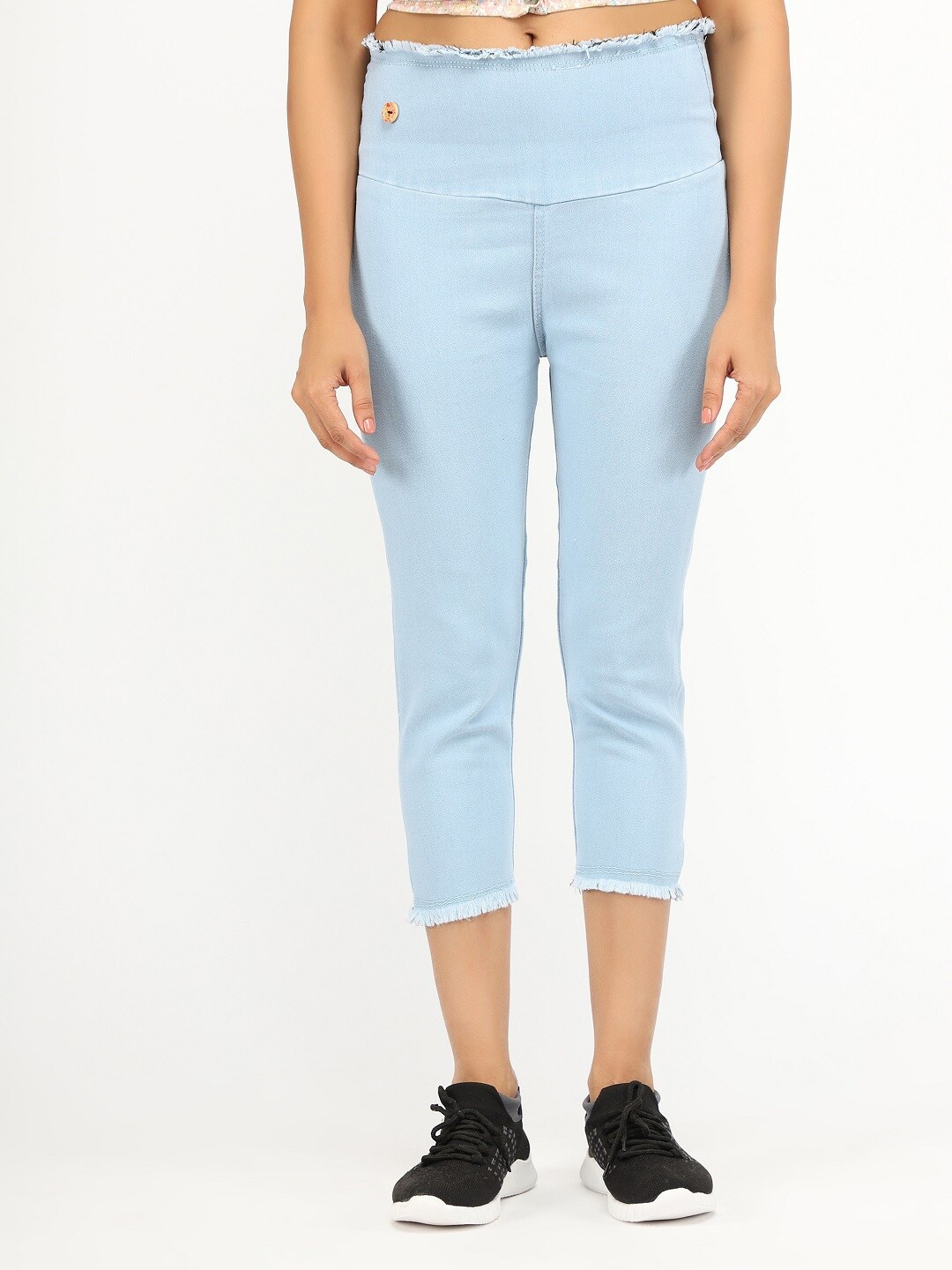 

AngelFab Women Blue Capris