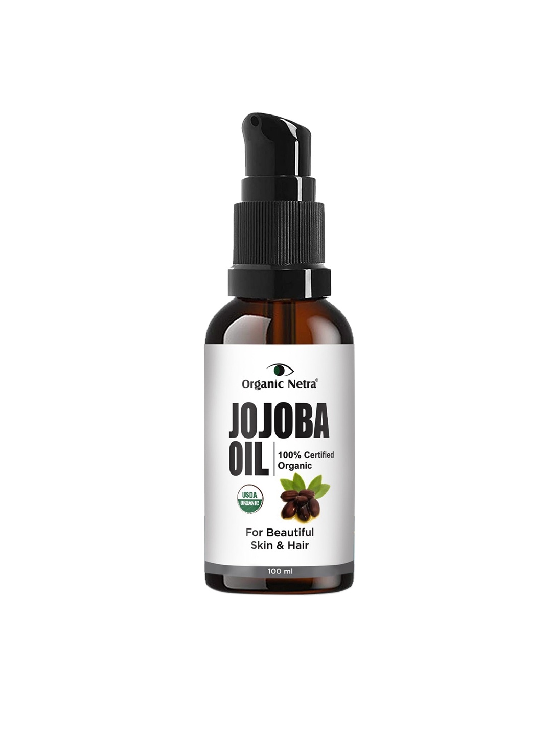 

Organic Netra Pure & Natural Jojoba Oil- 50ml, Brown