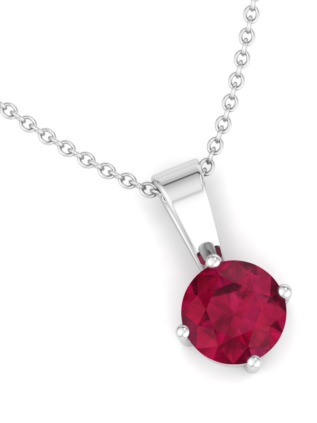 

Inddus Jewels 925 Sterling Silver Red Rhodium Plated Circular Shaped Pendant with Chain