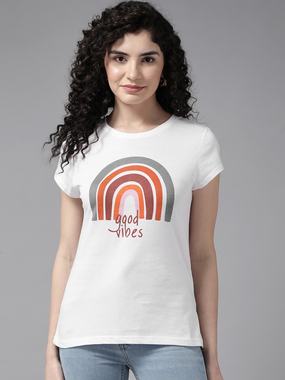 

Cayman Printed Slim Fit Cotton T-shirt, White