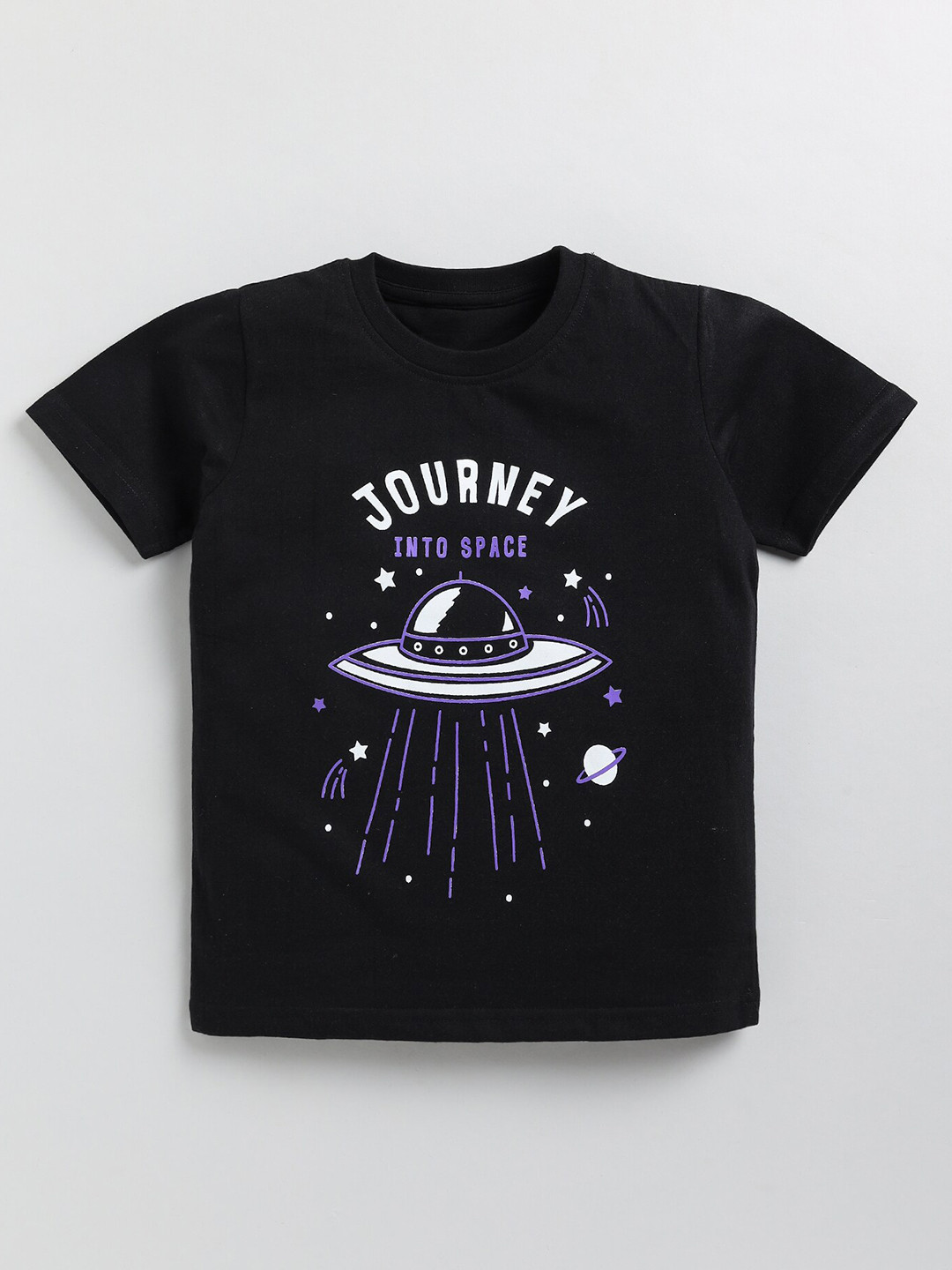 

Toonyport Boys Graphic Printed Cotton T-shirt, Black