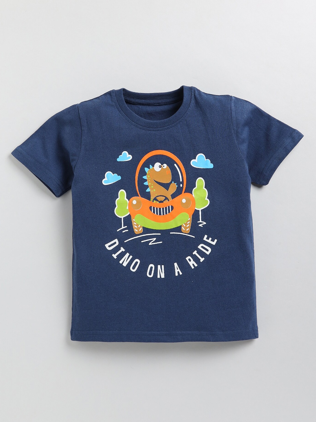 

Toonyport Boys Graphic Printed Cotton T-shirt, Navy blue