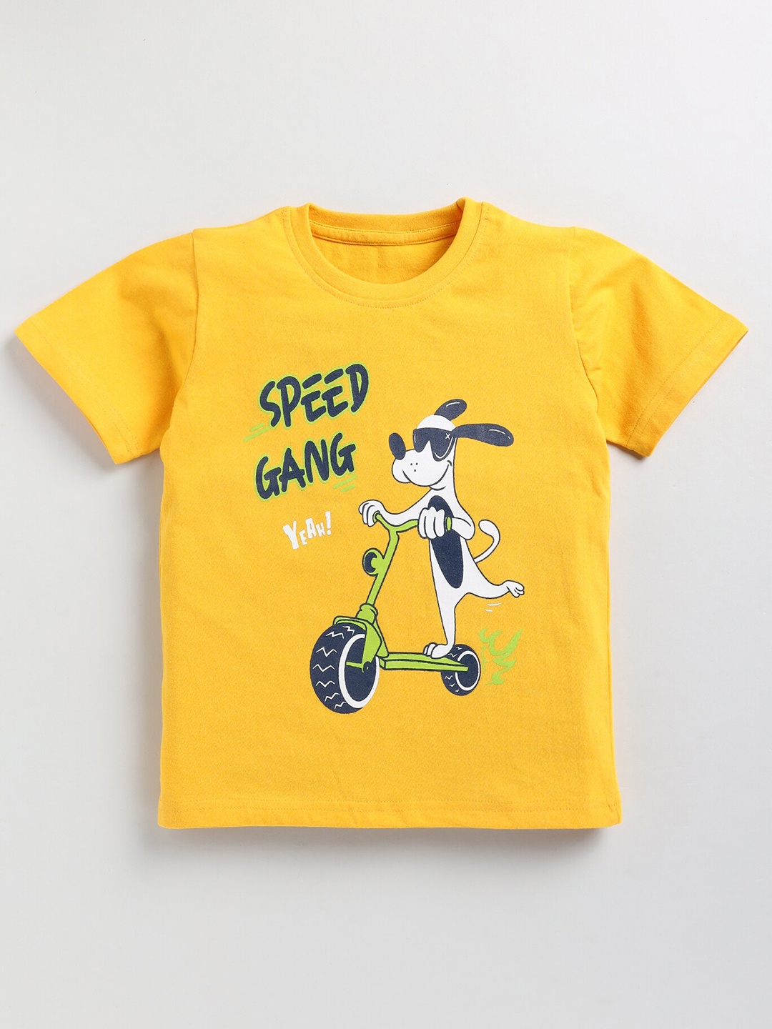 

Toonyport Boys Regular Fit Typography Printed Cotton T-Shirt, Yellow