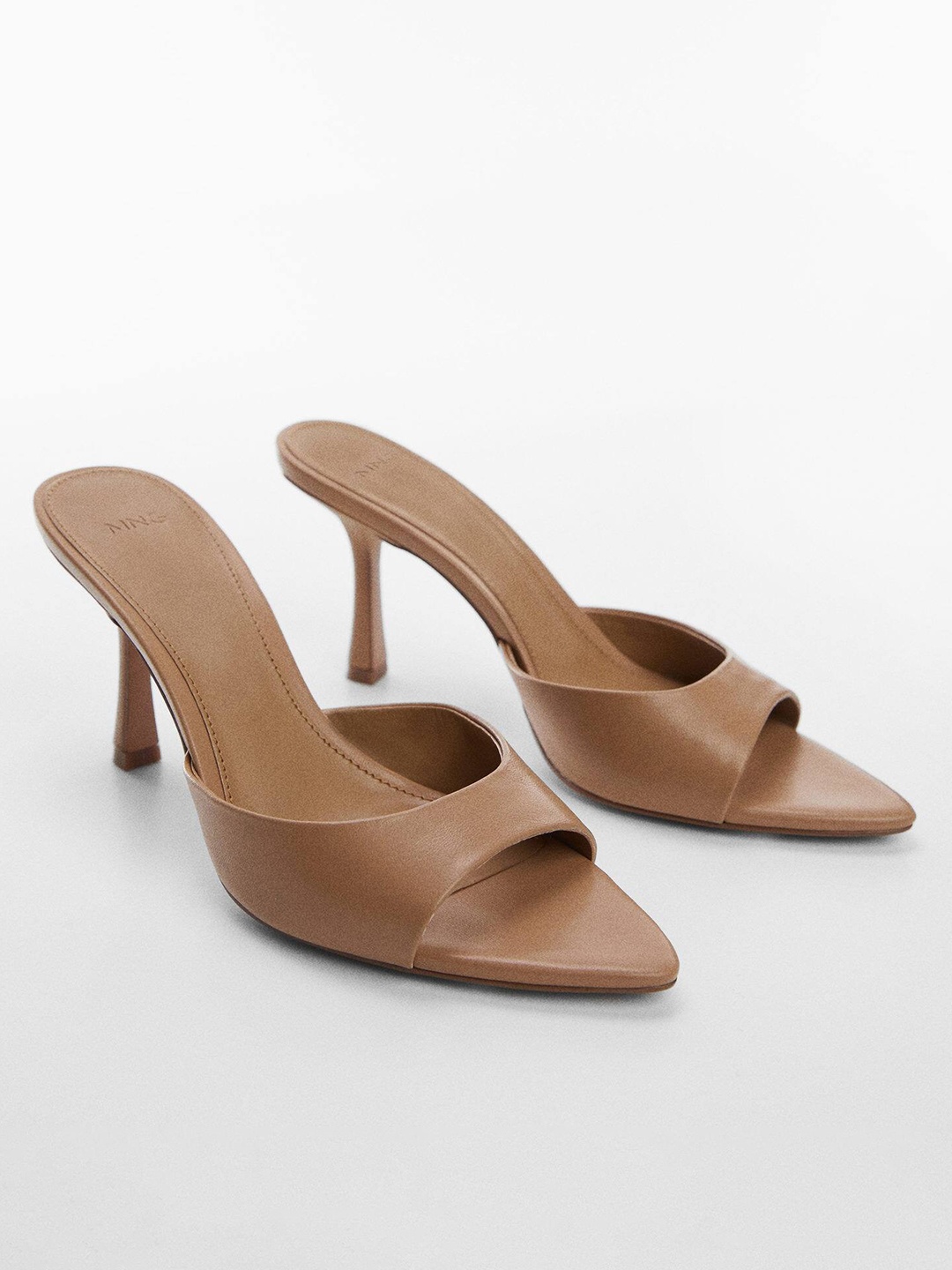 

MANGO Women Slim Heels, Beige