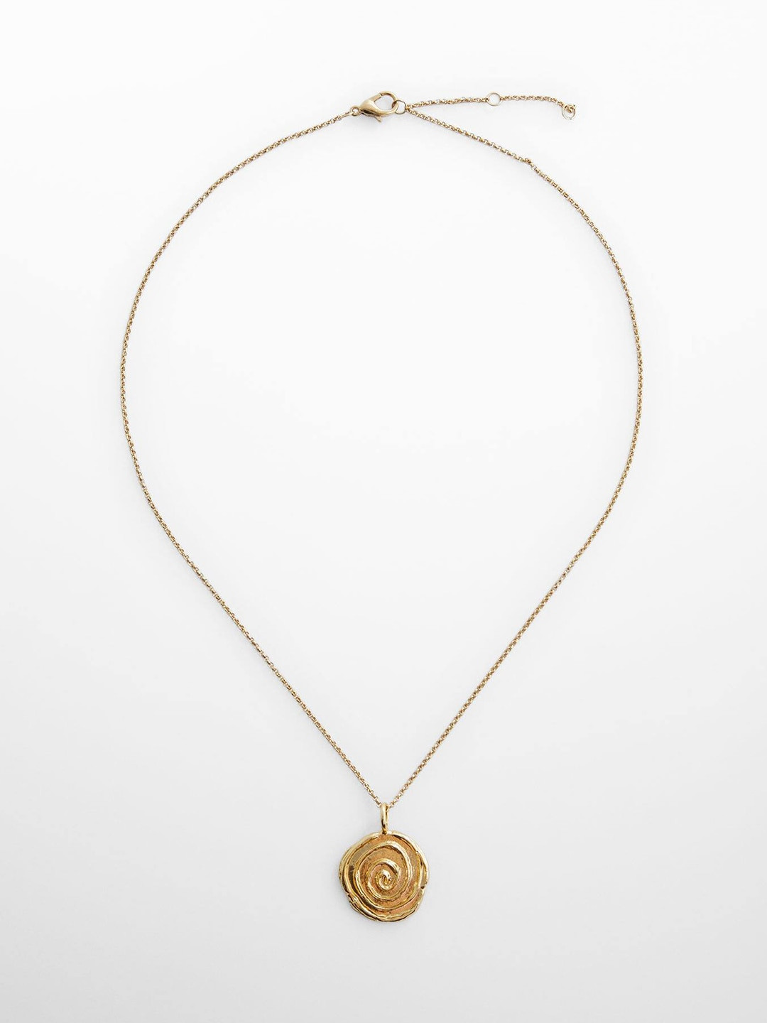 

MANGO Women Spiral Design Pendant Sustainable Necklace, Gold