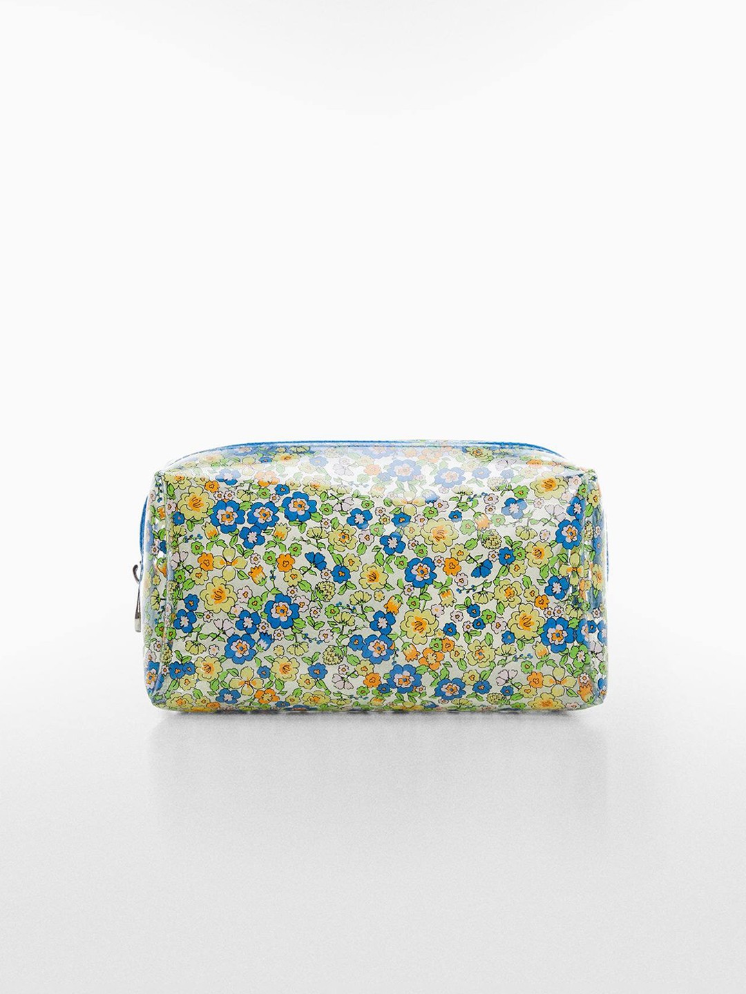 

MANGO Women Floral Printed Travel Cosmetic Pouch, Transparent